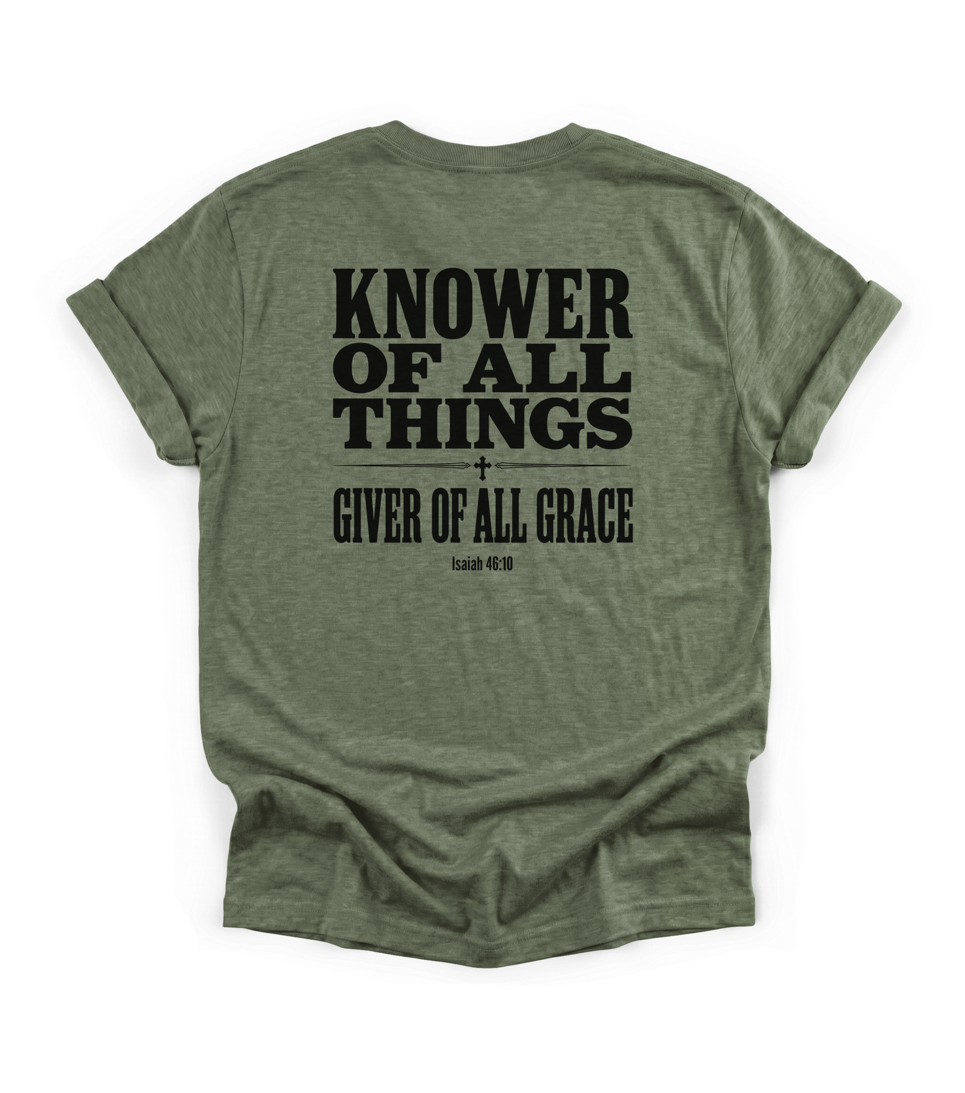 Faith Shirt for Men & Women, Christian Shirt, Religious T-shirt, Bible Verse Shirt Gift, Birthday Gift for Christian, Knower of All Things,