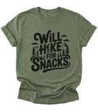 Will Hike for Snacks | Hiking T-Shirt