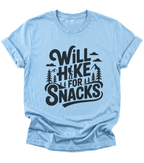 Will Hike for Snacks | Hiking T-Shirt
