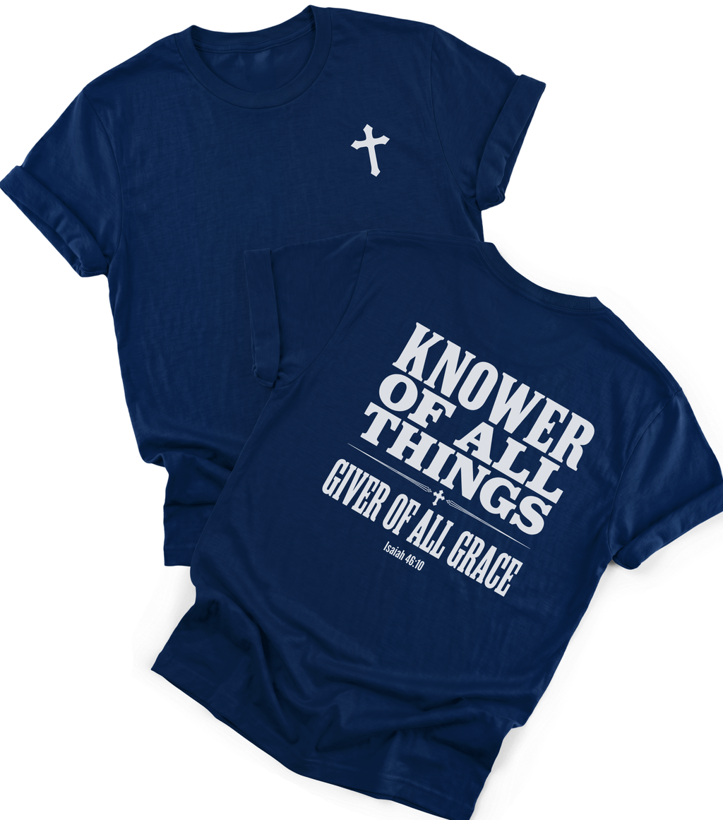 Faith Shirt for Men & Women, Christian Shirt, Religious T-shirt, Bible Verse Shirt Gift, Birthday Gift for Christian, Knower of All Things,